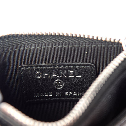 Chanel Iridescent Caviar Quilted CC Zip Card Holder Black 6 of 8