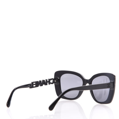 Chanel Acetate Strass Polarized Square Sunglasses 5422-B Black 4 of 8
