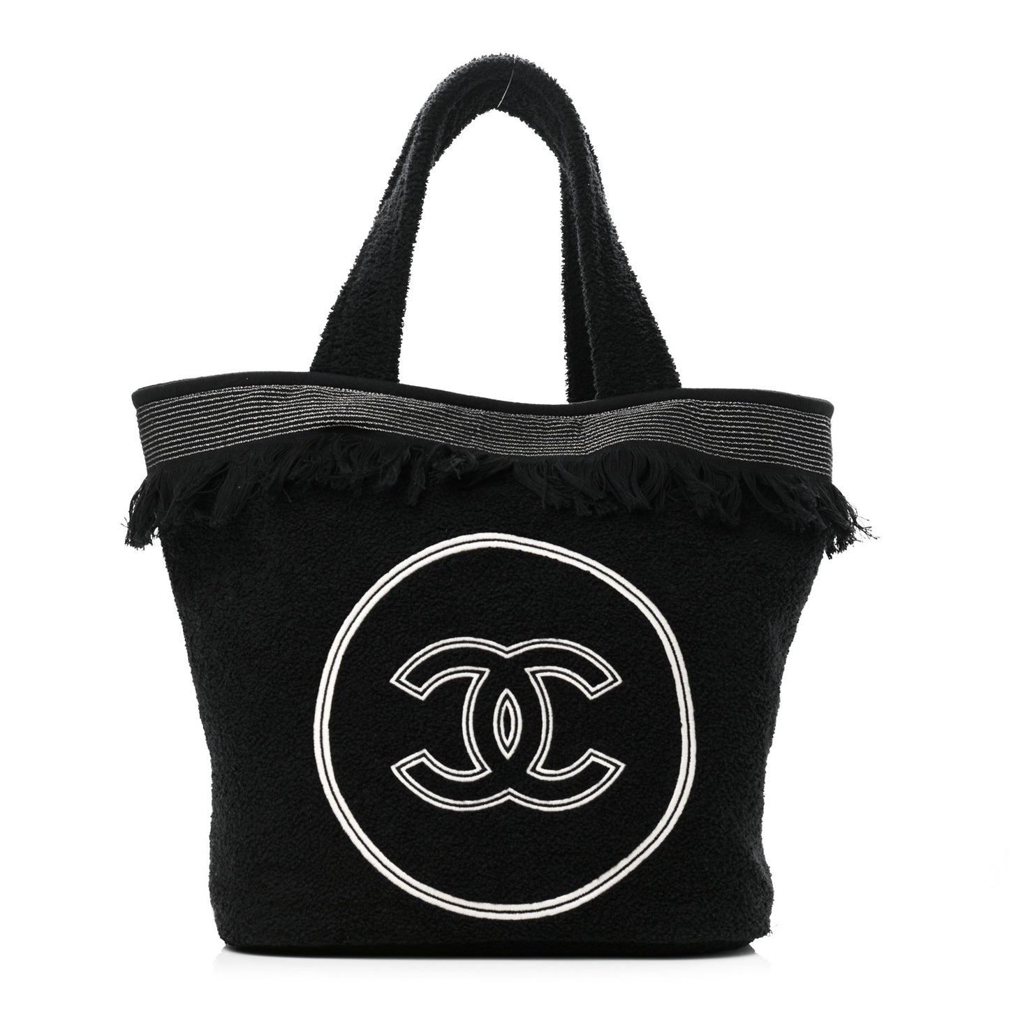 Terry Cotton CC Beach Tote Towel Set Black