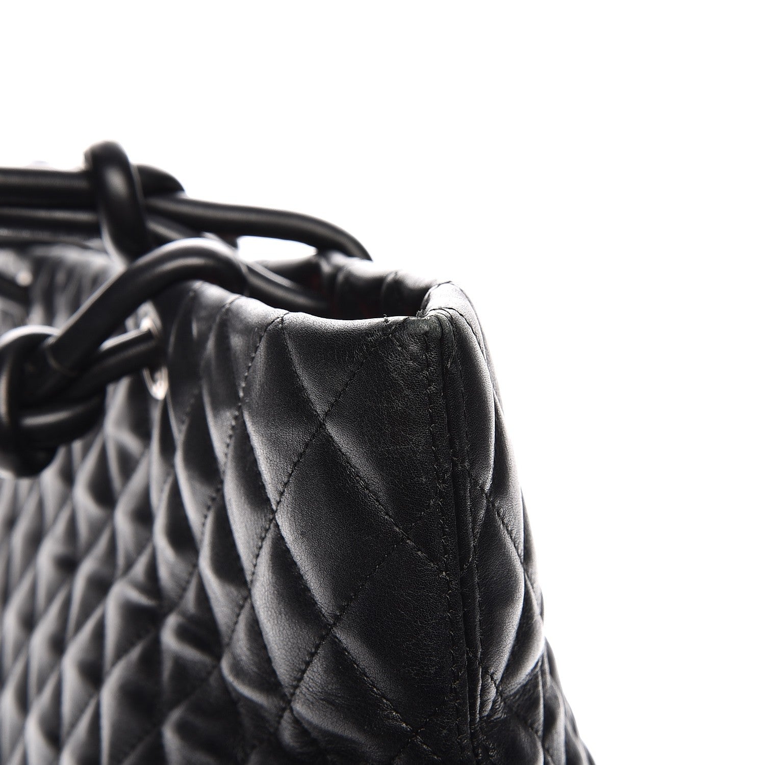 Chanel Calfskin Quilted Large Cambon Tote Black White 17 of 20