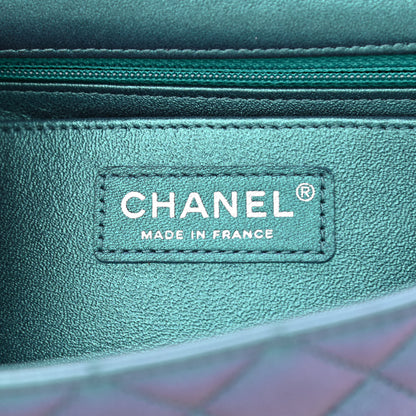 Chanel Iridescent Lambskin Quilted Mini Rectangular Flap Turquoise 6 of 11