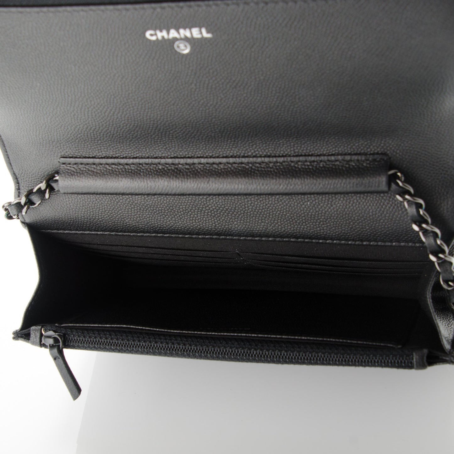 Caviar Quilted Boy Wallet On Chain WOC So Black