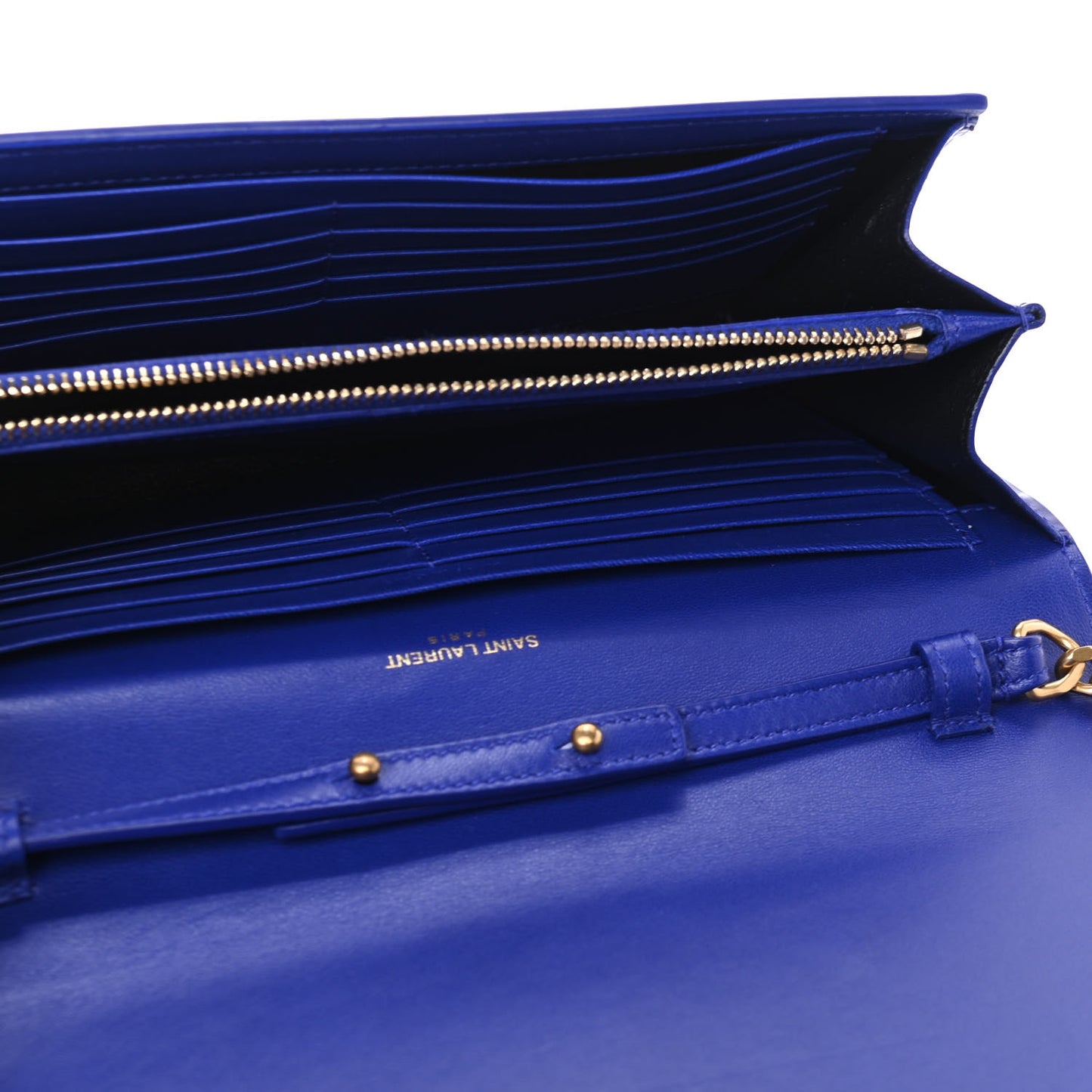 Patent Calfskin Monogram Kate Wallet On Chain Royal Blue