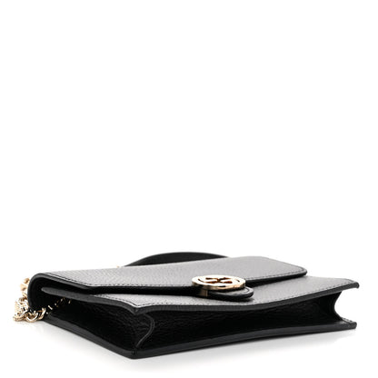 Gucci Dollar Calfskin Interlocking G Chain Wallet Black 4 of 9