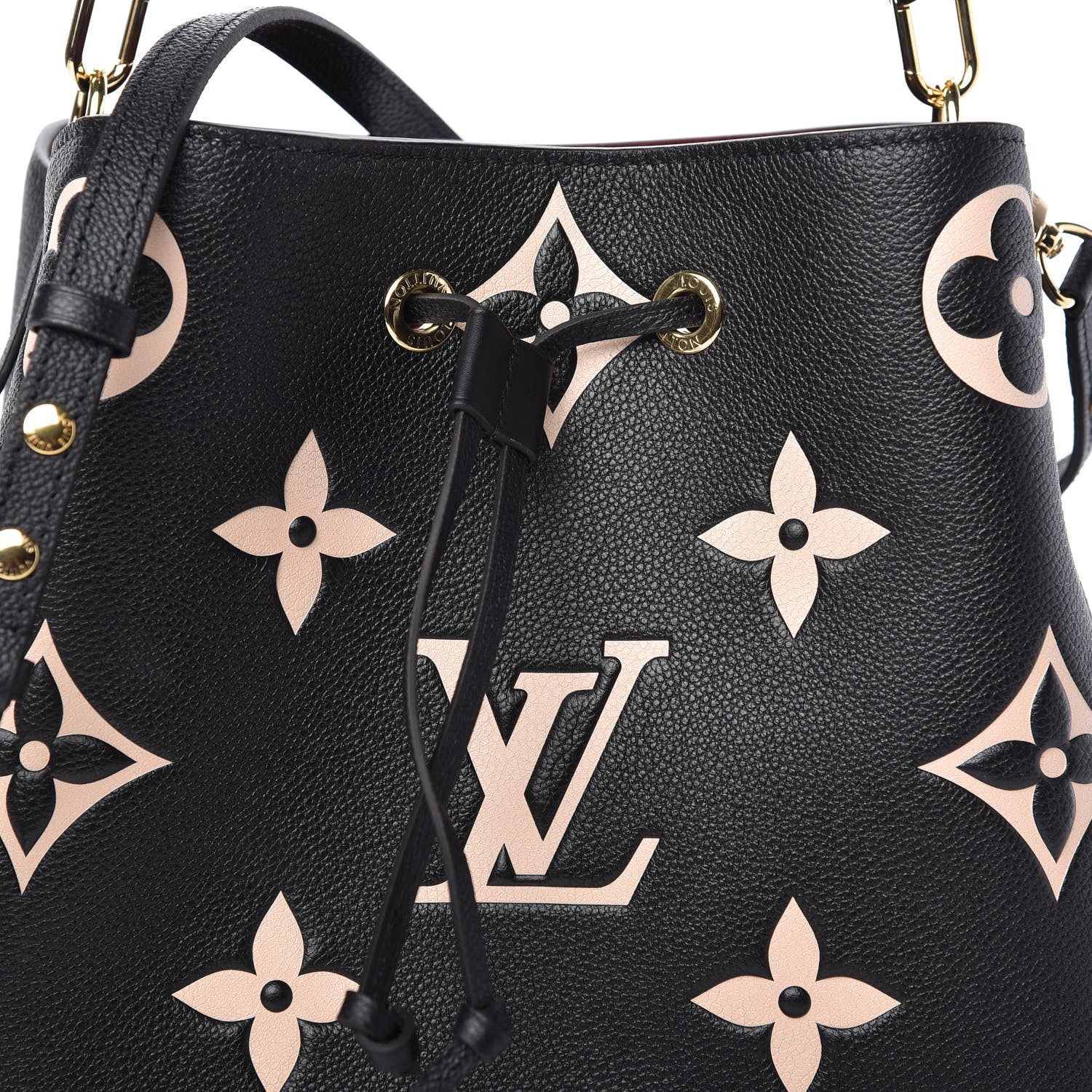 Louis Vuitton Empreinte Monogram Giant Neonoe MM Black Beige 10 of 10