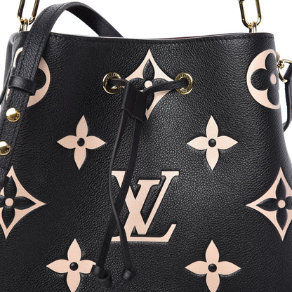 Louis Vuitton Empreinte Monogram Giant Neonoe MM Black Beige 10 of 10