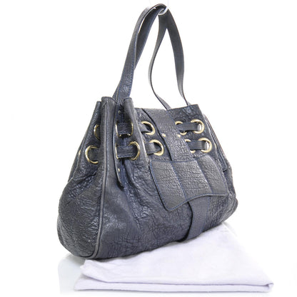 Jimmy Choo Drummed Leather Riki Blue 2 of 9