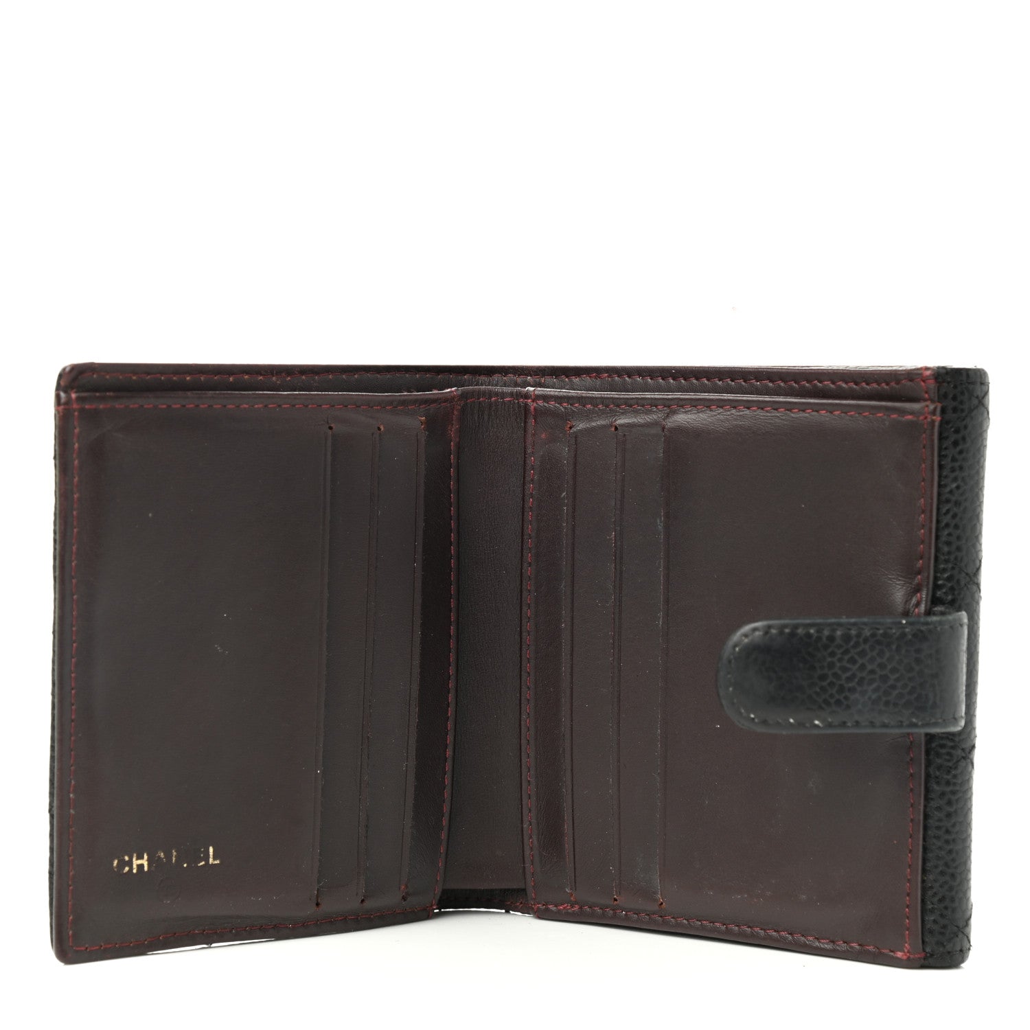 Chanel Caviar Quilted Compact French Flap Wallet Black 4 of 8