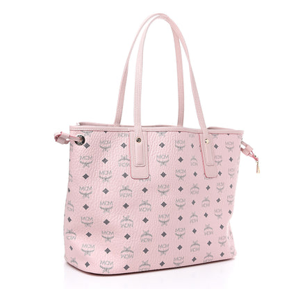 MCM Visetos Medium Liz Reversible Shopper Tote Soft Pink 3 of 12