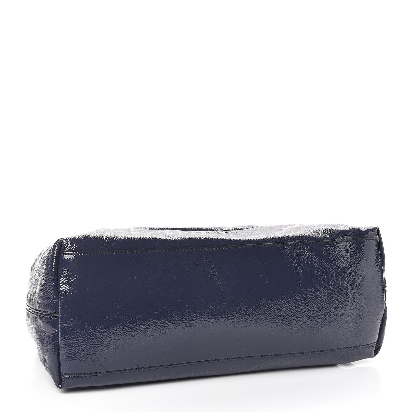 Patent Medium Soho Chain Shoulder Bag Uniform Blue