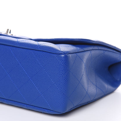 Chanel Caviar Quilted Jumbo Single Flap Blue 9 of 10