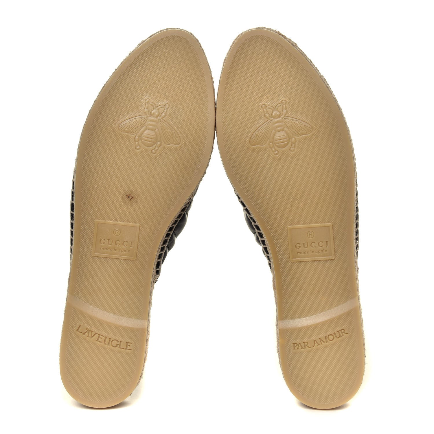 Gucci Nappa Matelasse GG Marmont Espadrille Slippers 41 Black 11 of 12