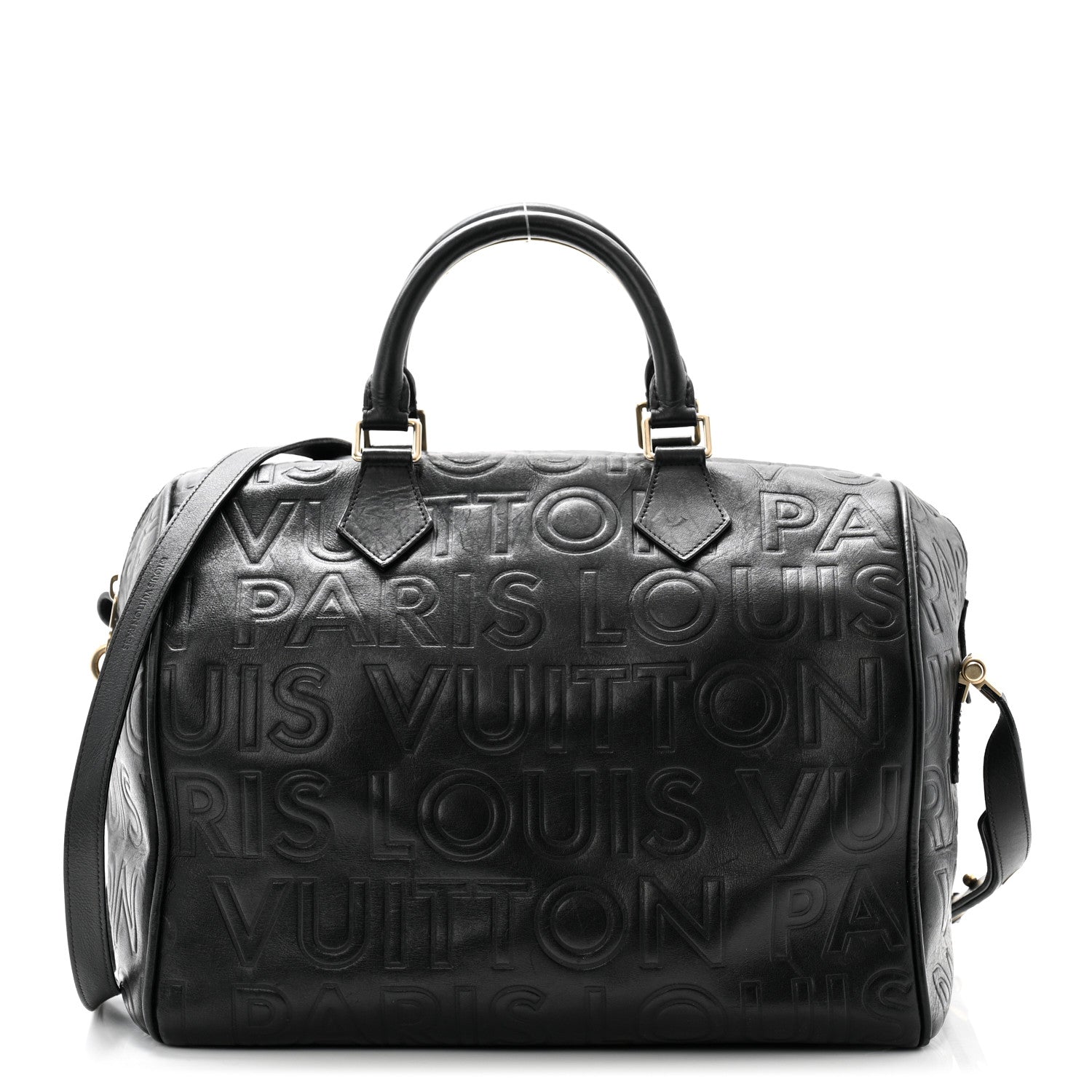 Louis Vuitton Calfskin Embossed Speedy Cube 30  Black 1 of 13