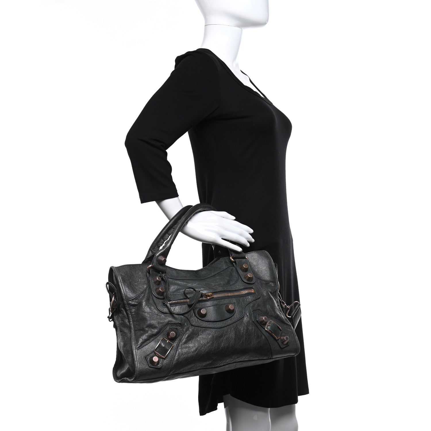 Balenciaga Agneau Giant 21 Rose Gold Hardware City Anthracite 2 of 13