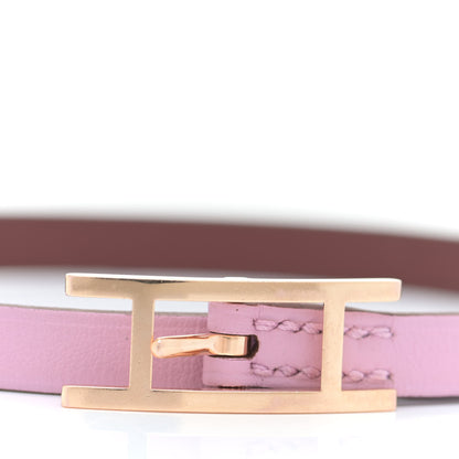 Hermes Swift Behapi Double Tour Bracelet T1 Mauve Sylvestre Rouge H 5 of 8