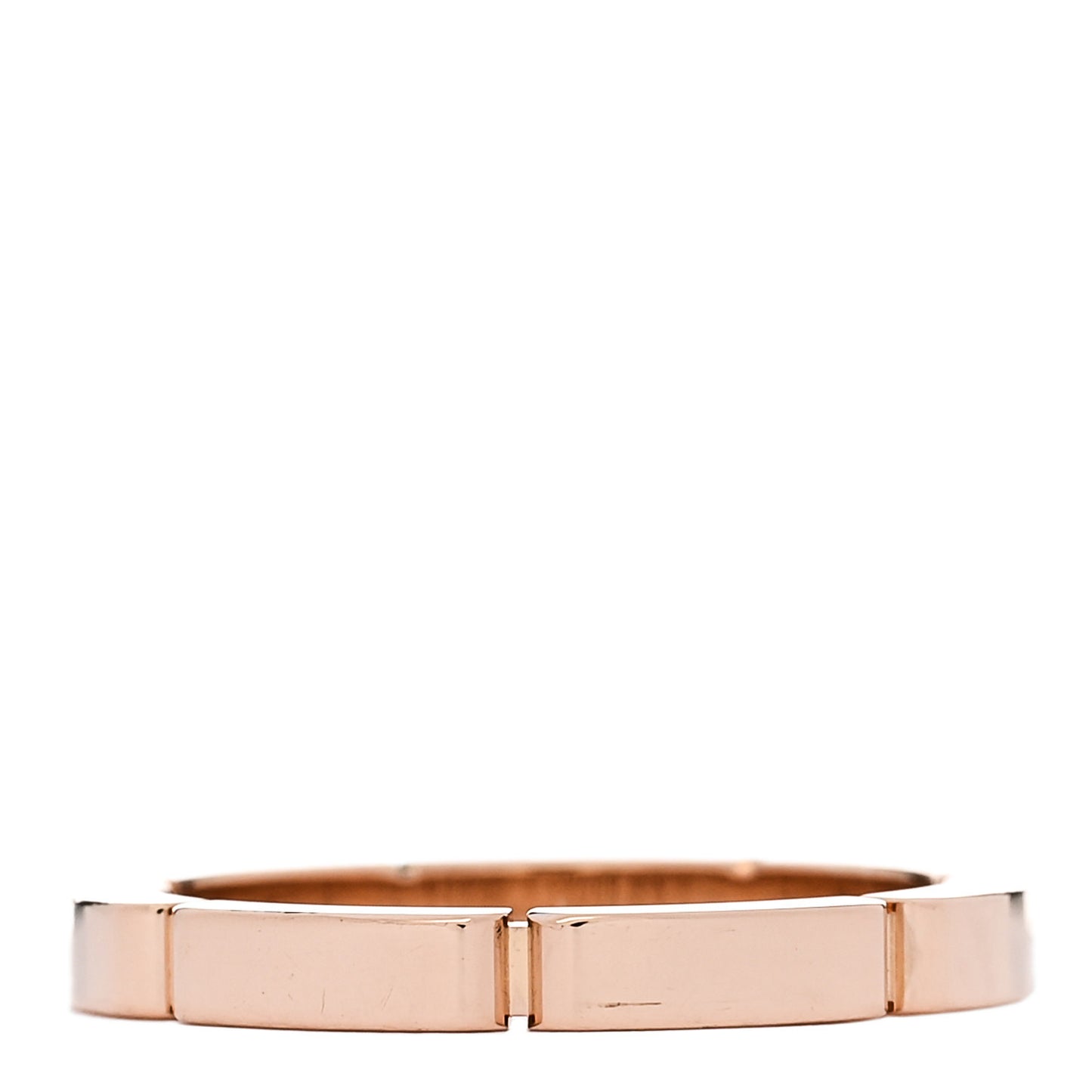 18K Pink Gold Diamond Maillon Panthere Wedding Band Ring 53 6.5