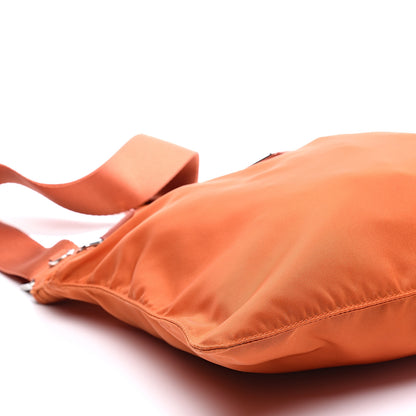 Prada Nylon Vela Flat Messenger Bag Papaya 9 of 11