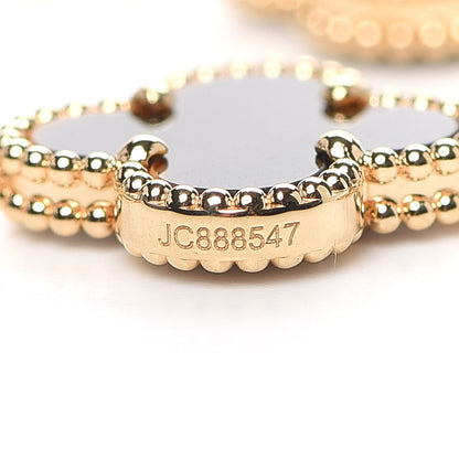 Van Cleef & Arpels 18K Yellow Gold Tiger Eye 5 Motifs Vintage Alhambra Bracelet 5 of 7