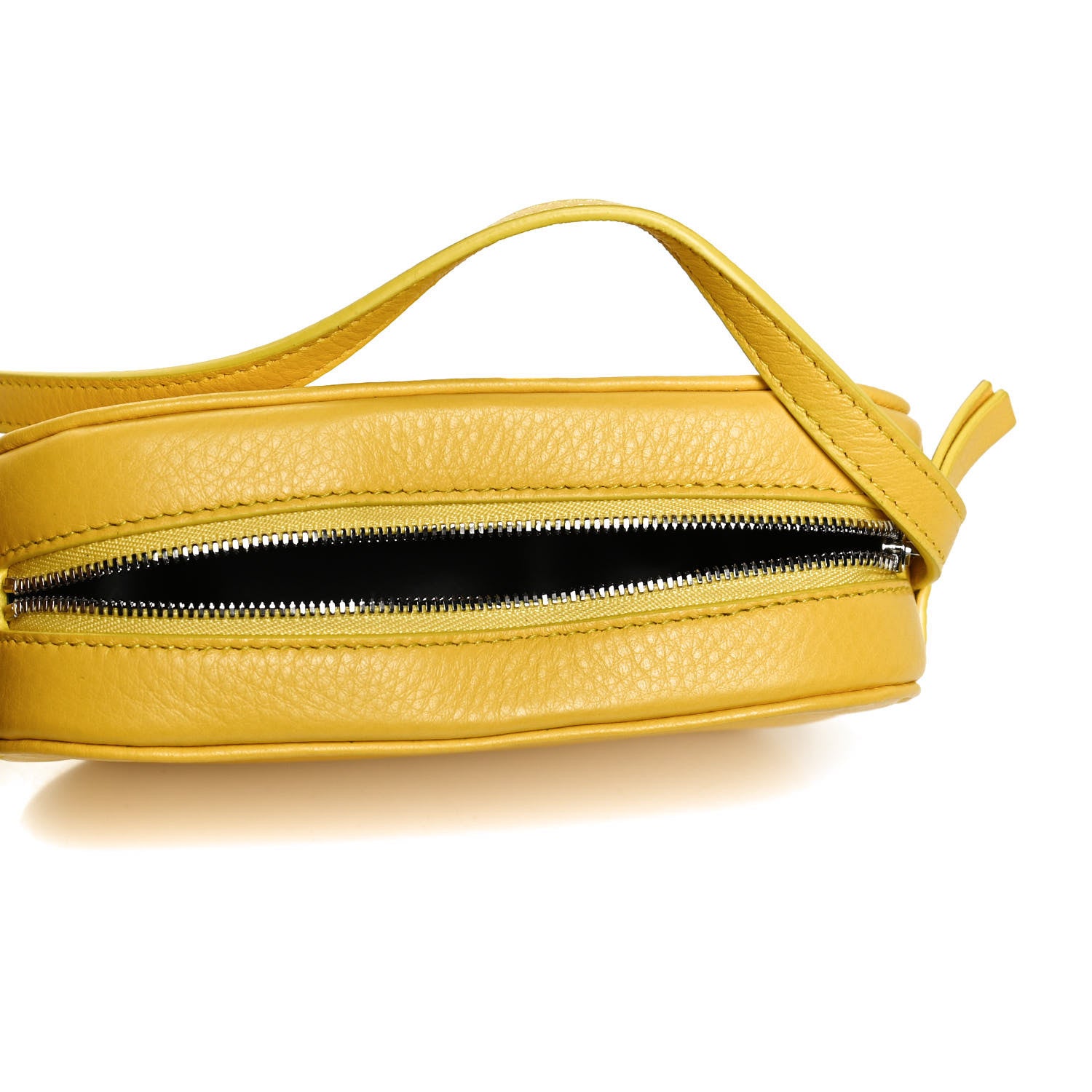 Balenciaga Smooth Calfskin Logo XS Everyday Camera Bag Jaune Soleil Black 5 of 10