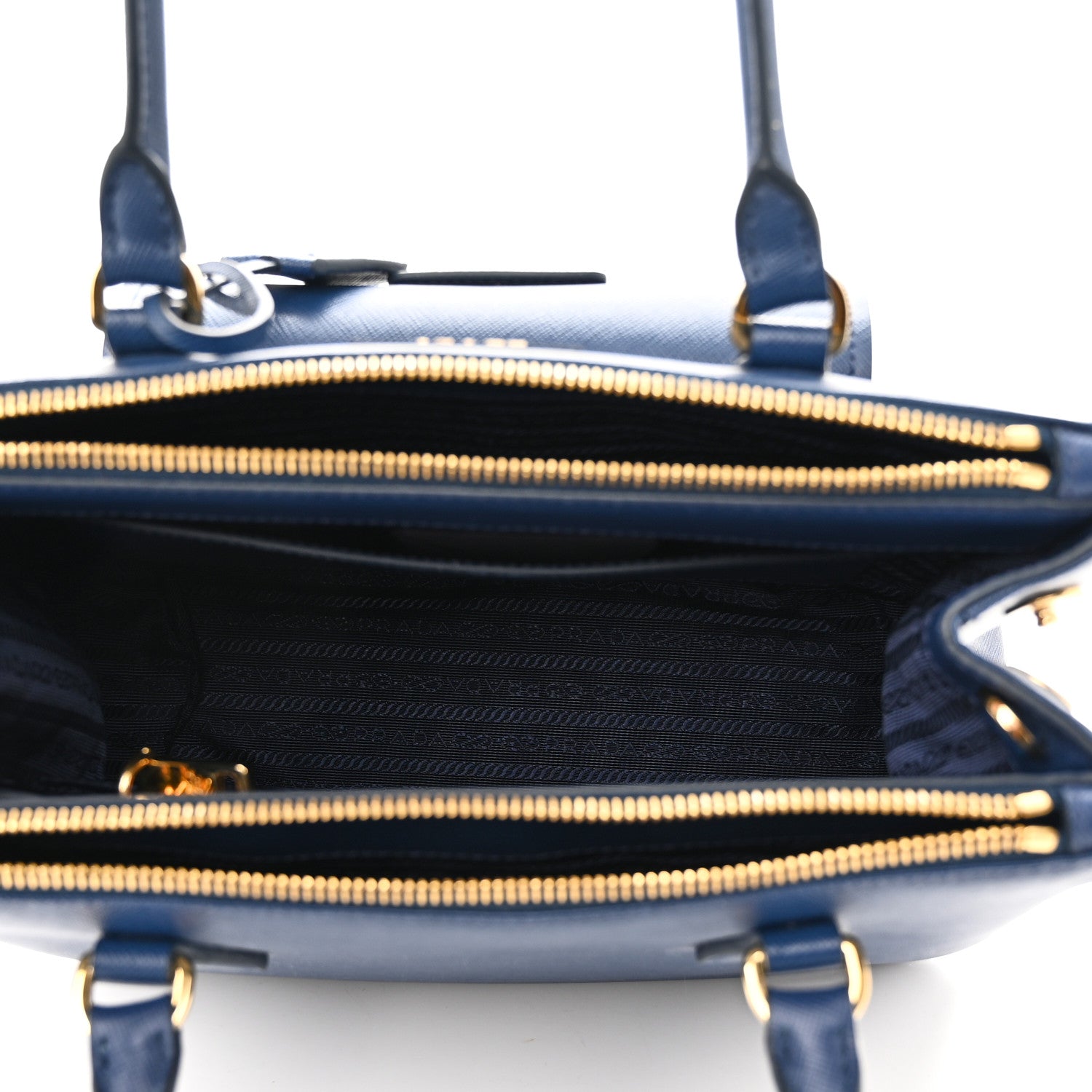Prada Saffiano Lux Galleria Front Pocket Tote Bluette 5 of 10