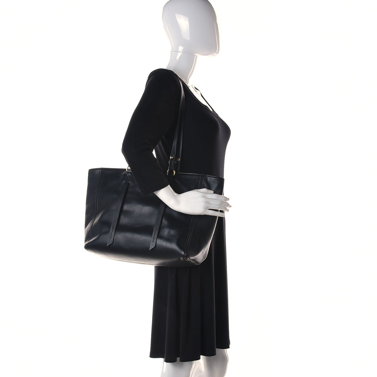 Vitello Soft Calfskin Tote Black