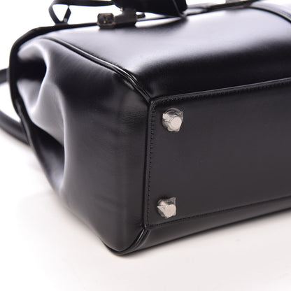Celine Satinated Calfskin Medium 16 Top Handle Bag Black 8 of 10