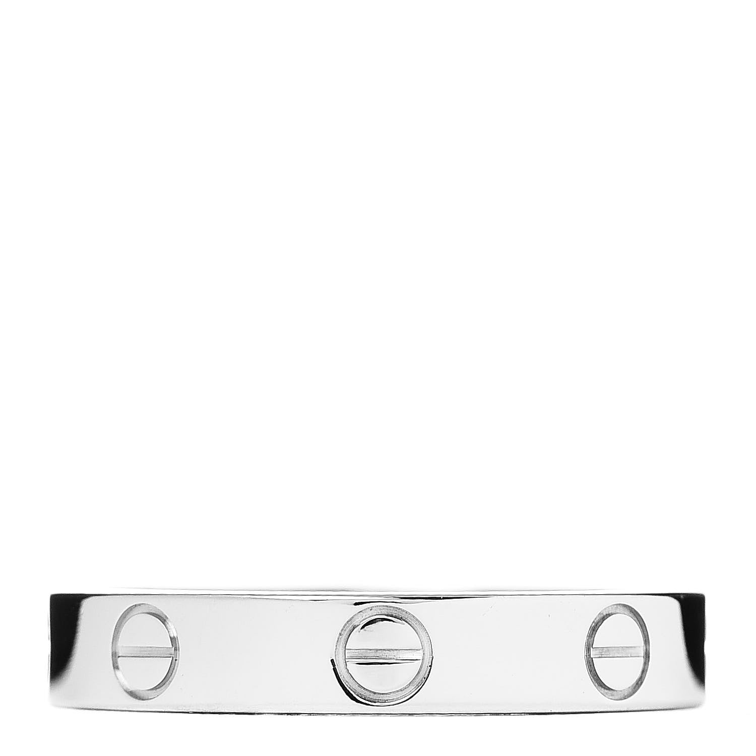 Cartier 18K White Gold 3.5mm LOVE Wedding Band Ring 55 7.25 1 of 4