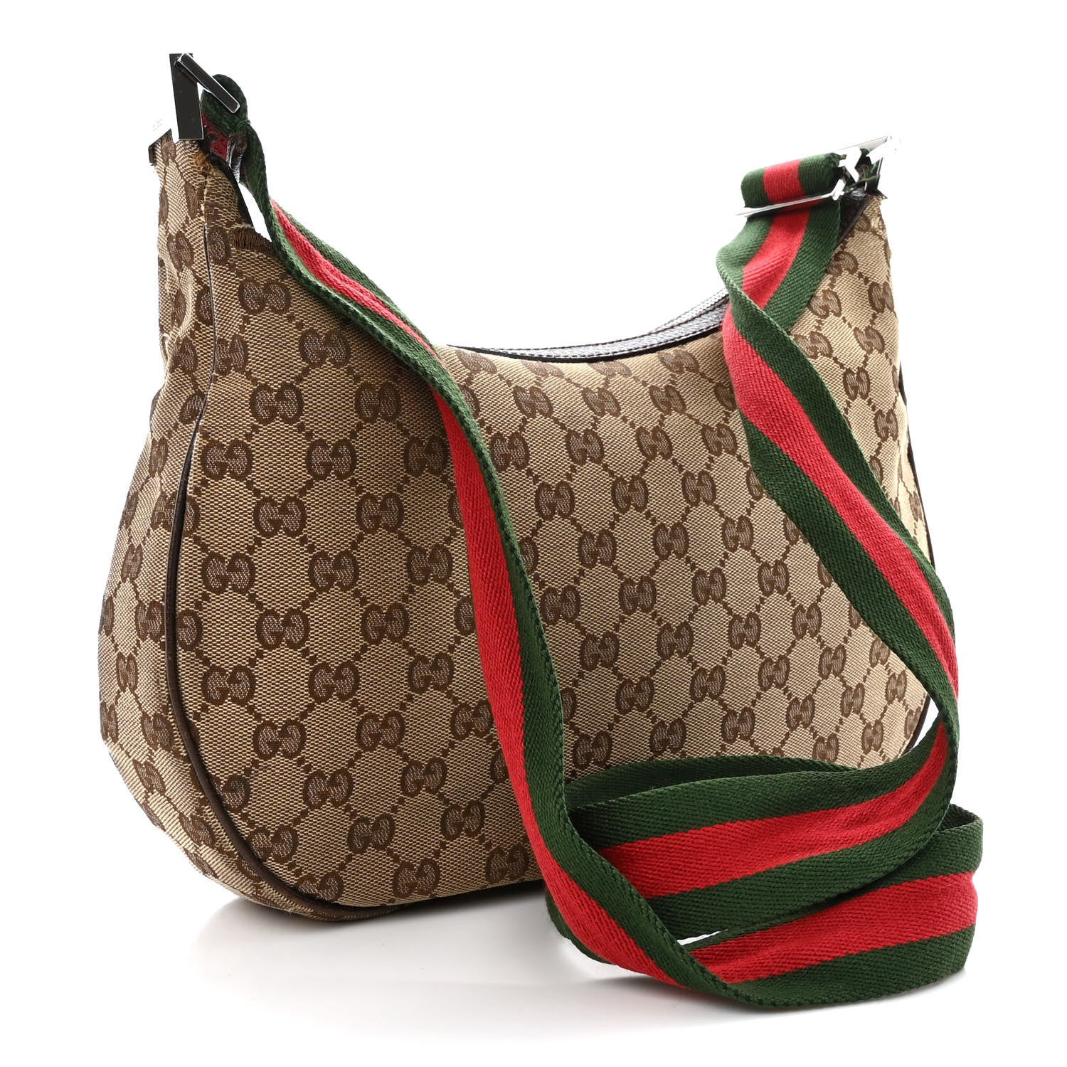 Gucci Monogram Web Medium Flat Messenger Bag Brown 3 of 16