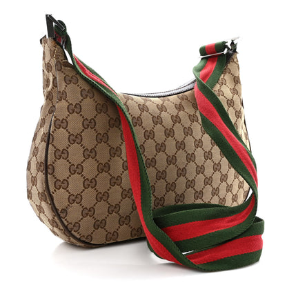 Gucci Monogram Web Medium Flat Messenger Bag Brown 3 of 16