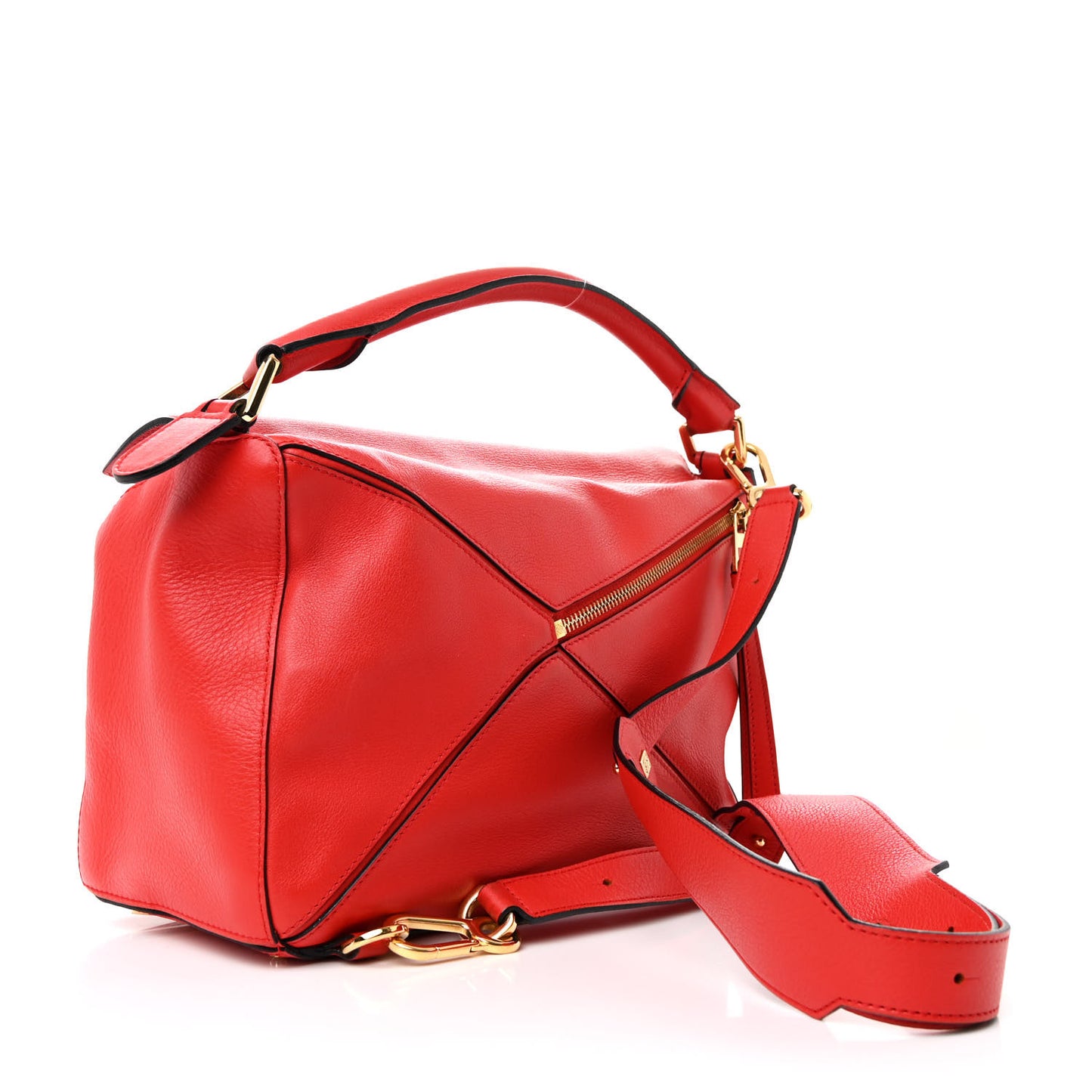 Calfskin Medium Puzzle Bag Scarlet