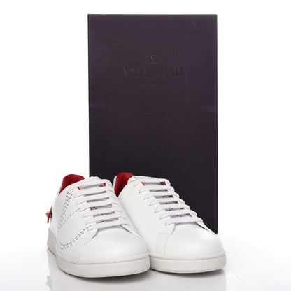 Valentino Garavani Calfskin Mens Backnet Sneakers 42 White Rosso Valentino 11 of 11