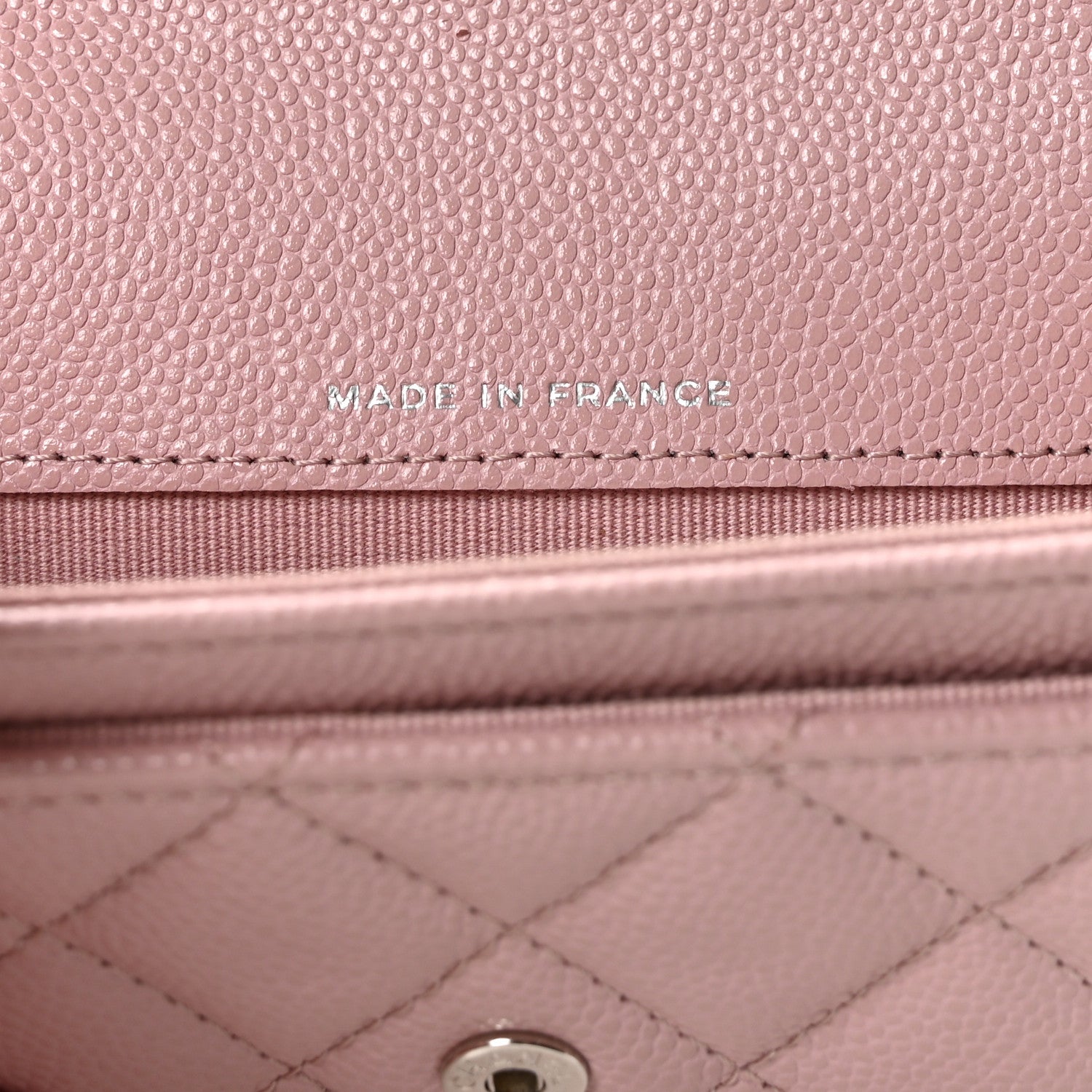 Chanel Caviar Quilted Flap Card Holder Wallet Light Pink 7 of 9
