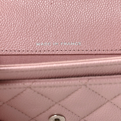 Chanel Caviar Quilted Flap Card Holder Wallet Light Pink 7 of 9