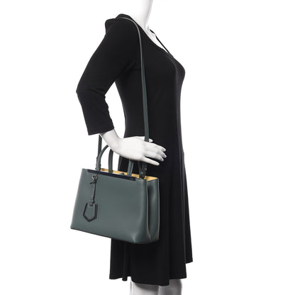 Fendi Vitello Dolce Century Petite 2Jours Tote Malachite 2 of 9