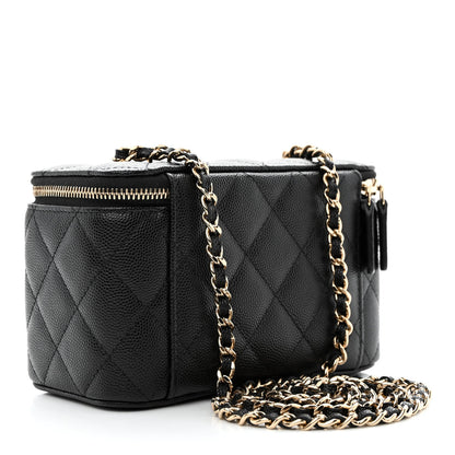 Chanel Caviar Quilted Small Vanity Case With Chain Black 3 of 11