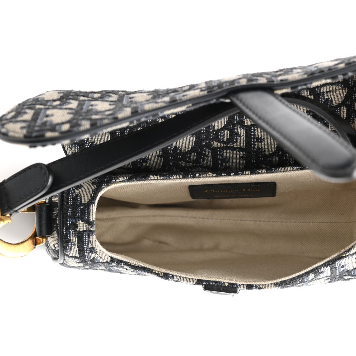 Christian Dior Oblique Mini Saddle Bag Blue 5 of 10