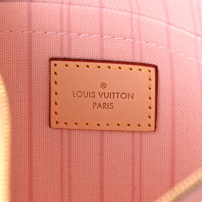Louis Vuitton Damier Azur Neverfull MM GM Pochette Rose Ballerine 4 of 8