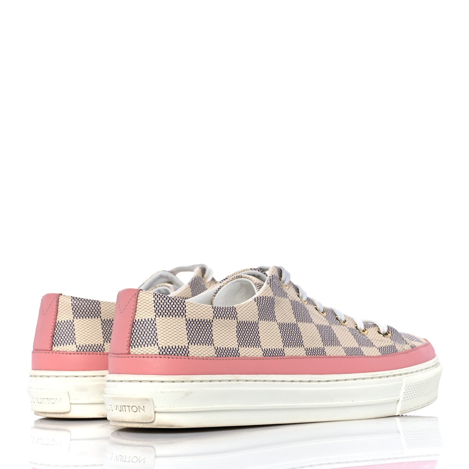 Louis Vuitton Damier Azur Stellar Sneakers 38 Rose Ballerine 4 of 9