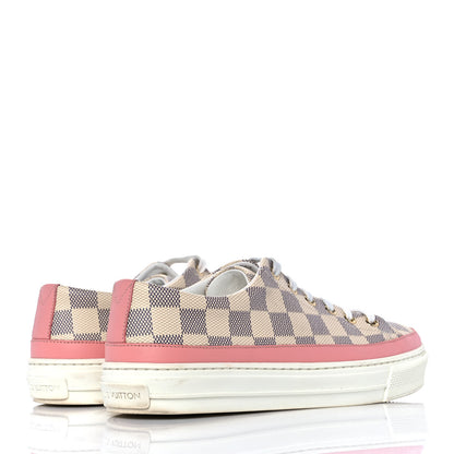 Louis Vuitton Damier Azur Stellar Sneakers 38 Rose Ballerine 4 of 9