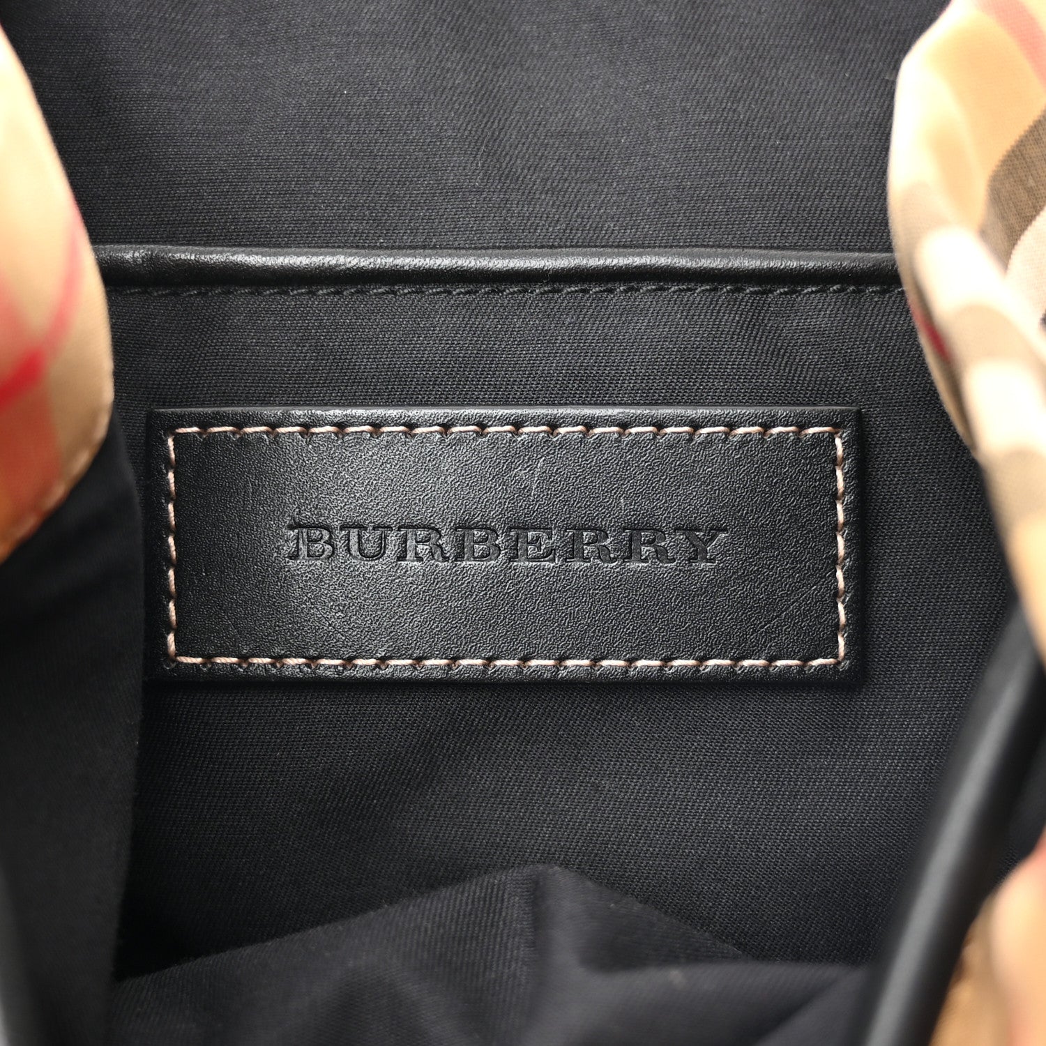 Burberry Vintage Rainbow Check Small Rucksack Backpack Antique Yellow 6 of 11
