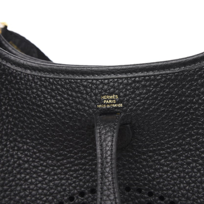 Hermes Taurillon Clemence Evelyne TPM Black 6 of 10
