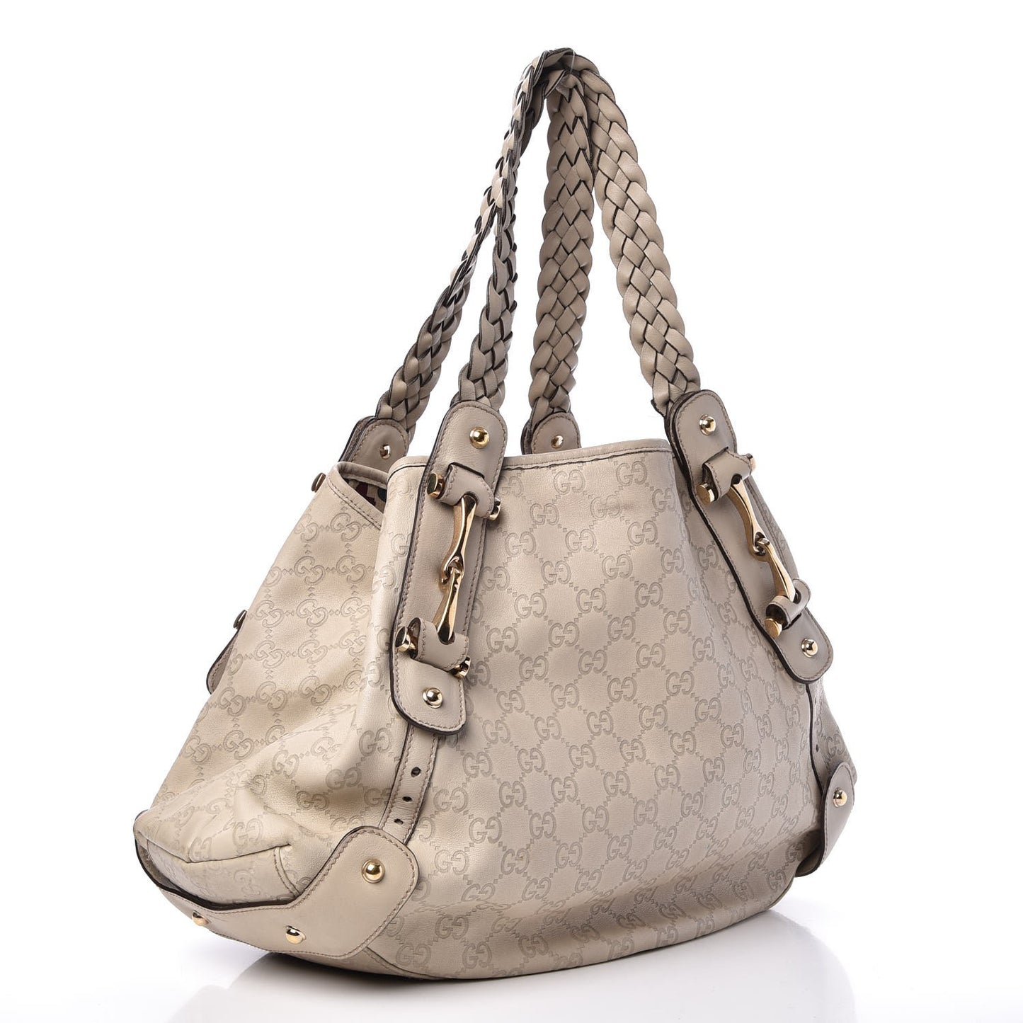 Guccissima Medium Pelham Shoulder Bag Off White