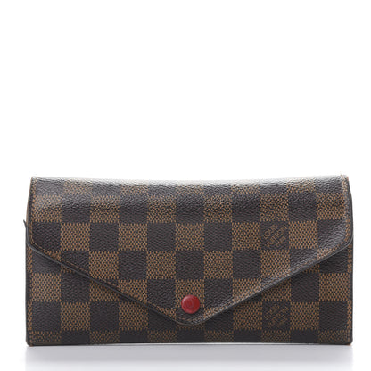 Louis Vuitton Damier Ebene Josephine Wallet Red 3 of 17