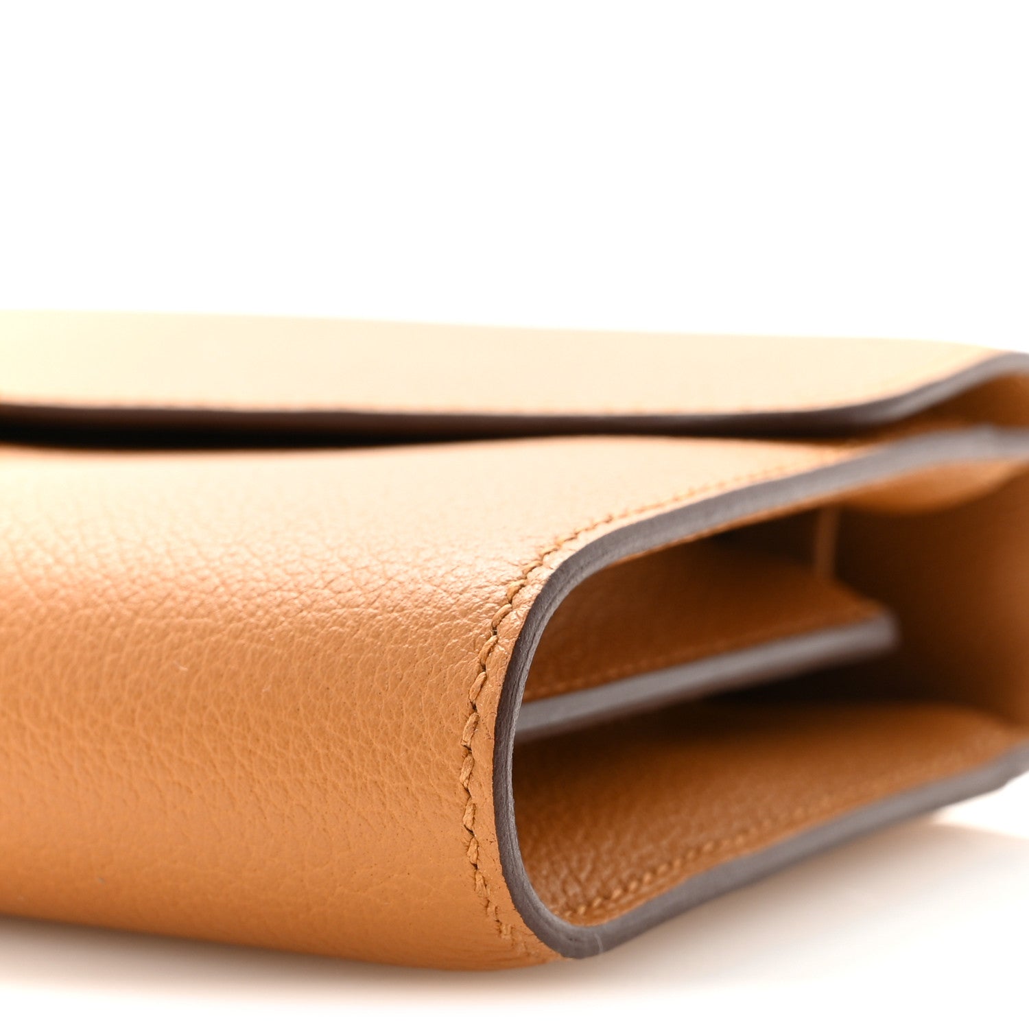 Hermes Evercolor Constance Wallet To Go Caramel 8 of 9