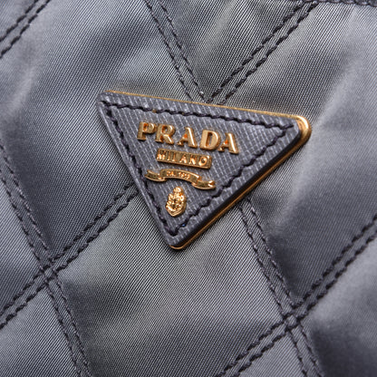 Prada Nylon Tessuto Impuntu Quilted Shopper Tote Ardesia 11 of 11