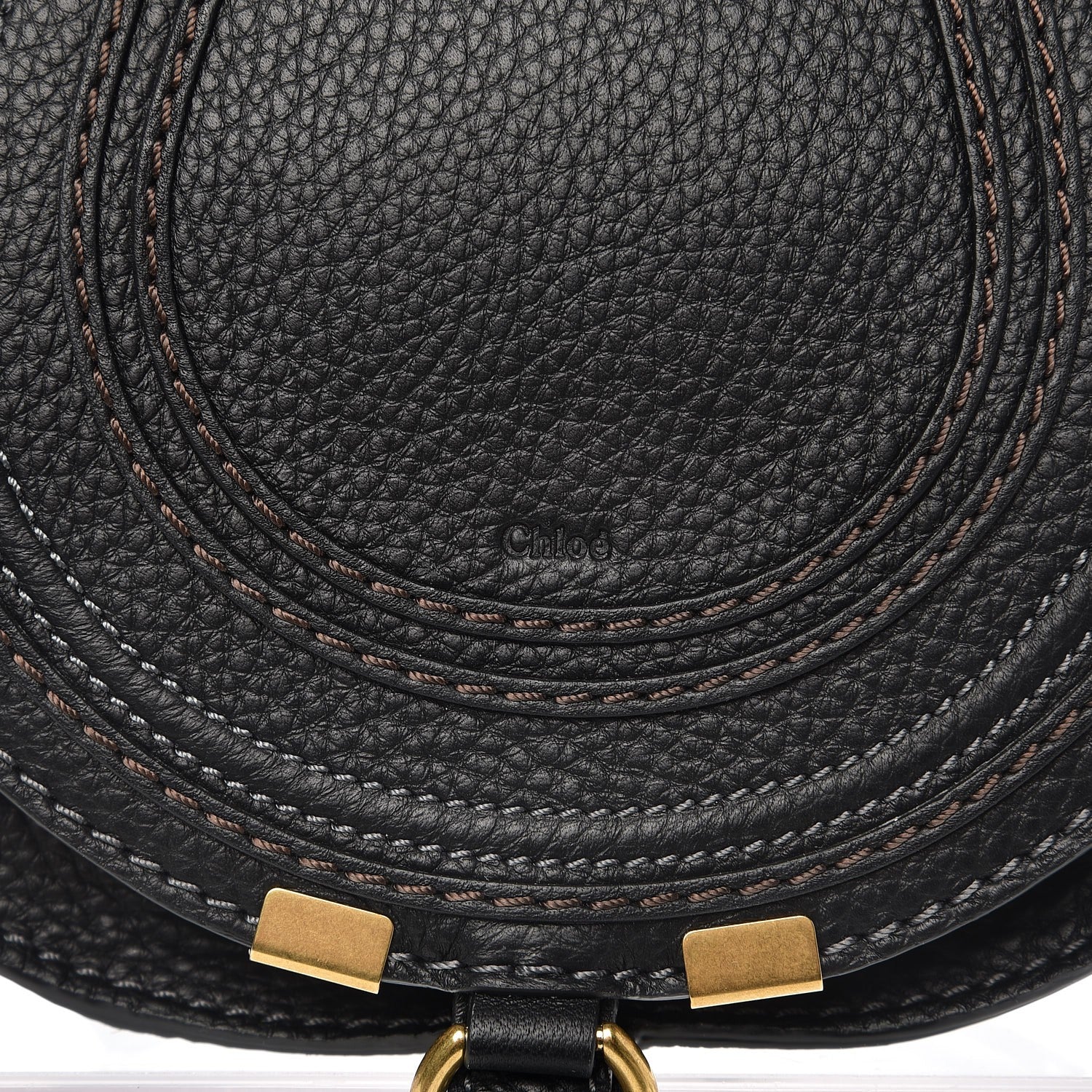 Chloe Calfskin Mini Marcie Round Crossbody Bag Black 7 of 8