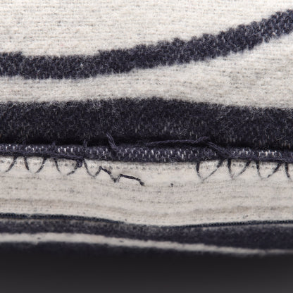 Chanel Merino Wool Cashmere CC Pillow White Navy Blue 6 of 6