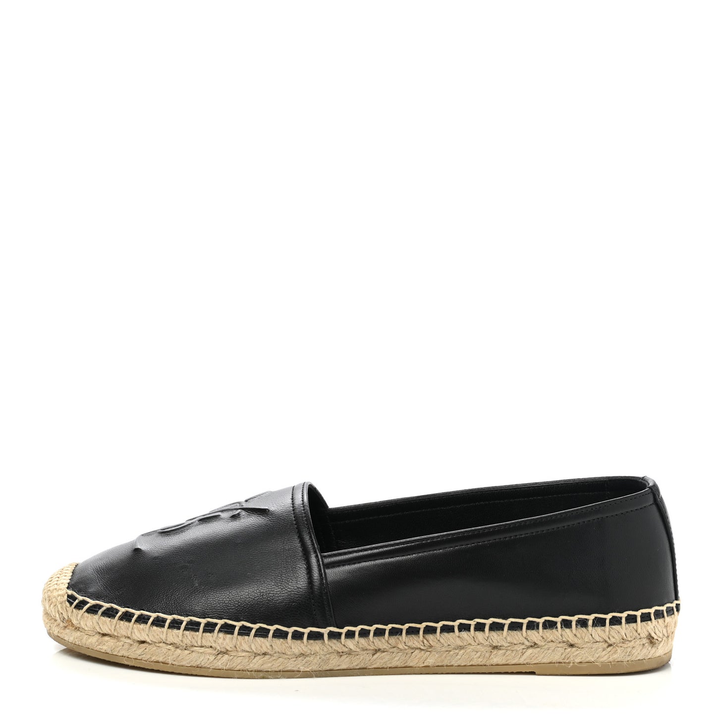 Lambskin Monogram Espadrilles 38.5 Black