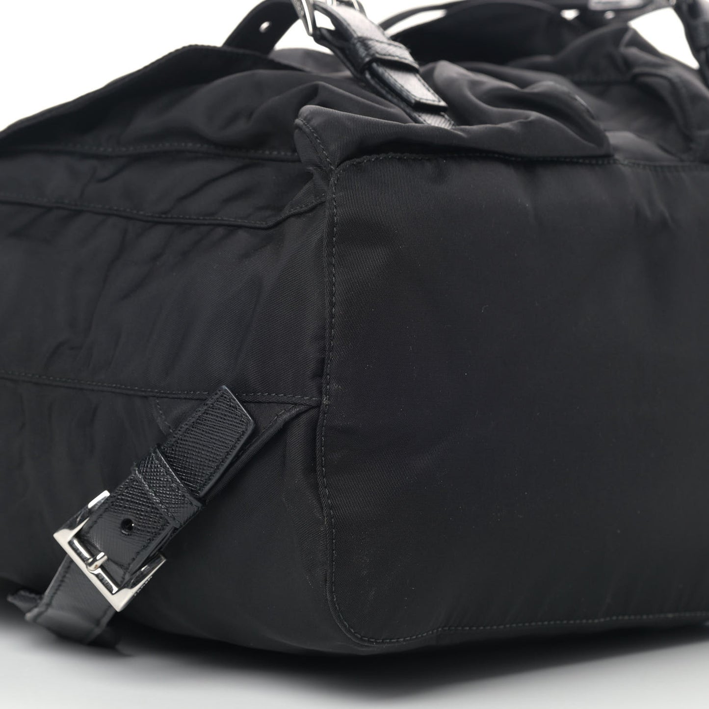Tessuto Nylon Saffiano Medium Backpack Black