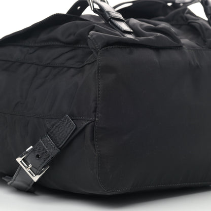 Prada Tessuto Nylon Saffiano Medium Backpack Black 6 of 10